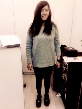 「NIKE（ナイキ）のアイテム（スニーカー、ブラック系）」を使った、Yiying Luさん（レディース・163cm）の春コーディネート