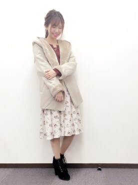 「archives（アルシーヴ）のアイテム（その他アウター）」を使った、AYA0119さん（レディース・161cm）の秋コーディネート