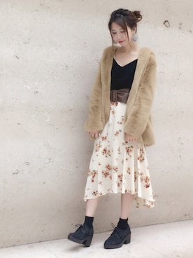 「archives（アルシーヴ）のアイテム（その他アウター）」を使った、AYA0119さん（レディース・161cm）の秋コーディネート
