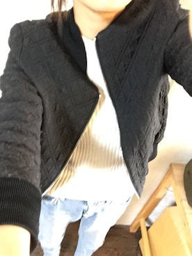 「alexanderwang（アレキサンダーワン）のアイテム（ブルゾン）」を使った、zenmamaさん（レディース・160cm）の冬コーディネート