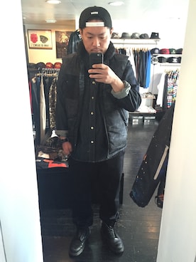 「DUPPIES（ダッピーズ）のアイテム（ジャケット/アウター）」を使った、OHAさん（メンズ・177cm）の冬コーディネート