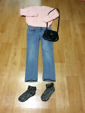 「ROXY（ロキシー）のアイテム（ハンドバッグ）」を使った、Aliceさん（レディース・156cm）の冬コーディネート