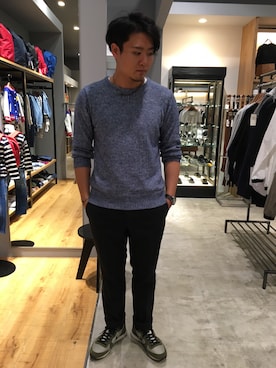 「SEVENDAYS=SUNDAY（セブンデイズサンデイ）のアイテム（スラックス）」を使った、sikiさん（メンズ・173cm）の秋コーディネート
