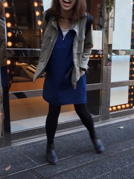 「SEVENDAYS=SUNDAY（セブンデイズサンデイ）のアイテム（ジャンパースカート）」を使った、ayϋ♡さん（レディース・160cm）の秋コーディネート