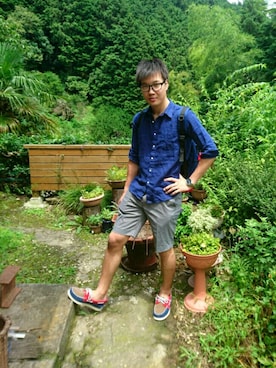 はひふへほさん（メンズ・174cm）の夏コーディネート