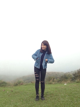 「STYLENANDA（スタイルナンダ）のアイテム（デニムジャケット）」を使った、doraさん（レディース・158cm）の春コーディネート