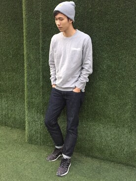 「アイテム（ピーコート）」を使った、chowhinさん（メンズ・181cm・10代）の冬コーディネート