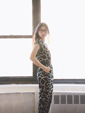 「asos（エイソス）のアイテム（オールインワン・サロペット）」を使った、Kathleenさん（レディース・163cm）の冬コーディネート