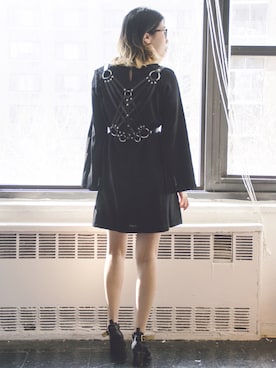 「ZANA BAYNEのアイテム」を使った、Kathleenさん（レディース・163cm）の冬コーディネート