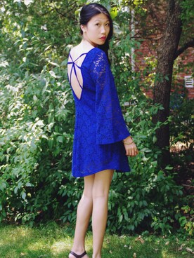 「Lulus（-）のアイテム（ワンピース/ドレス）」を使った、Kathleenさん（レディース・163cm）の冬コーディネート