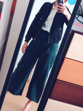 「ARROW（アロー）のアイテム（パンツ）」を使った、海月さん（レディース・170cm）の秋コーディネート