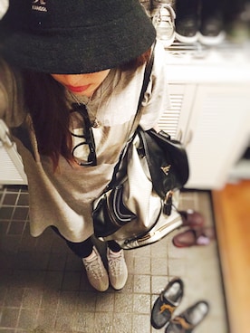 「アイテム（バックパック/リュック、シルバー系）」を使った、ふじっこ。さん（レディース・160cm）の夏コーディネート