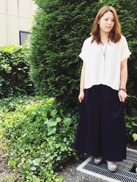 「loaf（ローフ）のアイテム」を使った、ふじっこ。さん（レディース・160cm）の夏コーディネート