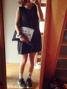 「cheap monday」｜「アイテム（ワンピース/ドレス）」を使った、太田さん（レディース・154cm）の秋コーディネート