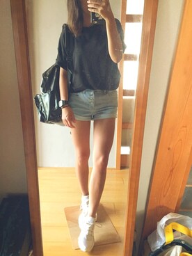 「Manhattan Portage」｜「アイテム（その他）」を使った、太田さん（レディース・154cm）の夏コーディネート