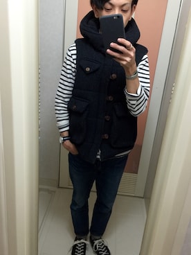 「アイテム（バングル/リストバンド）」を使った、SYUさん（メンズ・156cm・20代）の秋コーディネート