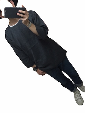 「BEAMS BOY（ビームスボーイ）のアイテム（パンツ）」を使った、SYUさん（メンズ・156cm）の春コーディネート