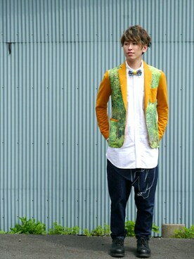「NIRAME.CO（ニラメッコ）のアイテム（アクセサリー）」を使った、つーじーさん（メンズ・170cm）の春コーディネート