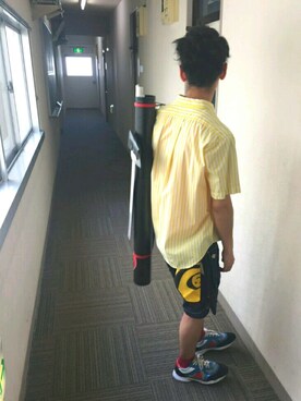 「学校」｜「アイテム（財布/小物）」を使った、つーじーさん（メンズ・170cm）の夏コーディネート
