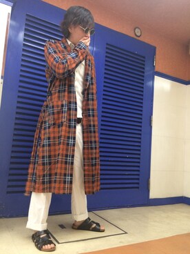 「halloween」｜「アイテム（スラックス）」を使った、Ryo-taさん（メンズ・180cm）の秋コーディネート