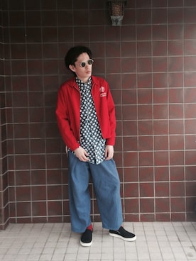 「タイパンツ」｜「アイテム（ジャケット/アウター）」を使った、Ryo-taさん（メンズ・180cm）の秋コーディネート