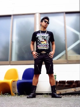 「RAT FINK（ラットフィンク）のアイテム」を使った、@Ryoさん（メンズ・187cm）の夏コーディネート