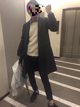 「時計」｜「アイテム（チェスターコート）」を使った、キッグさん（メンズ・178cm）の冬コーディネート