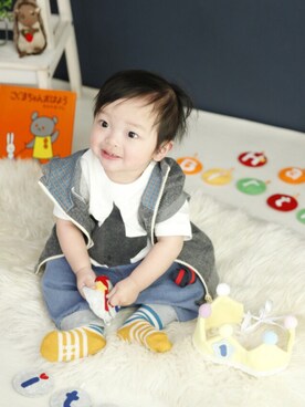 「Alba babY（アルバベイビー）のアイテム」を使った、☆RandM☆さん（キッズ・80cm）の冬コーディネート