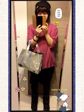 「CABANE de ZUCCa（カバンドズッカ）のアイテム（帽子）」を使った、☆RandM☆さん（キッズ・70cm）の春コーディネート