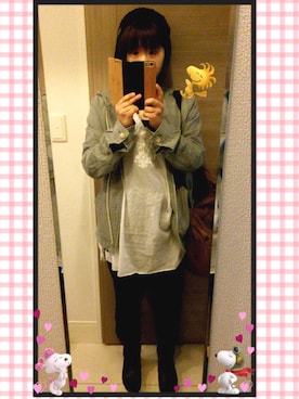「CABANE de ZUCCa（カバンドズッカ）のアイテム（帽子）」を使った、☆RandM☆さん（キッズ・70cm）の春コーディネート