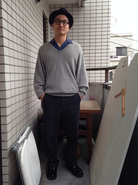 「ワコマリア」｜「アイテム（その他）」を使った、天久 朝暁さん（メンズ・175cm）の春コーディネート