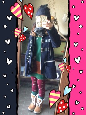 「ECCO（エコー）のアイテム（シューズ）」を使った、Ai♡myさん（レディース・160cm）の冬コーディネート