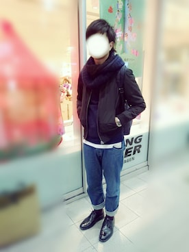 「JOURNAL STANDARD relume（ジャーナルスタンダード　レリューム）のアイテム（MA-1）」を使った、naoさん（メンズ・178cm）の秋コーディネート