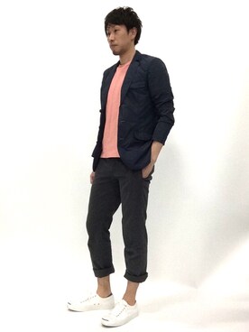 「TROVE（トローヴ）のアイテム（ジャケット/アウター）」を使った、abuさん（メンズ・181cm）の春コーディネート