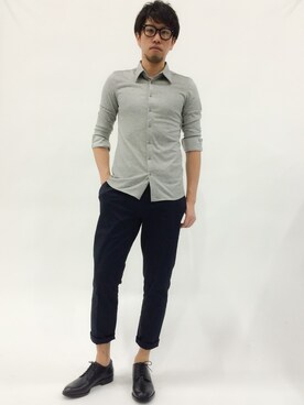 「wjk（ダヴルジェイケイ）のアイテム（パンツ）」を使った、abuさん（メンズ・181cm）の春コーディネート
