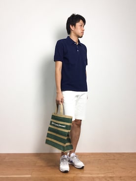 「SHIPS JET BLUE（シップスジェットブルー）のアイテム（ポロシャツ）」を使った、abuさん（メンズ・181cm）の夏コーディネート