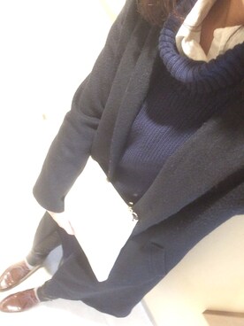 「HERE'S（HERE'S）のアイテム（ジャケット/アウター）」を使った、khさん（レディース・155cm）の冬コーディネート