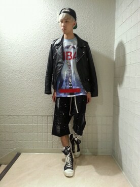 「hba」｜「アイテム（ジャケット/アウター）」を使った、にしおさん（メンズ・180cm）の秋コーディネート