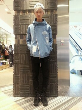 「DANKE SCHON（ダンケシェーン）のアイテム（ブルゾン）」を使った、にしおさん（メンズ・180cm）の秋コーディネート