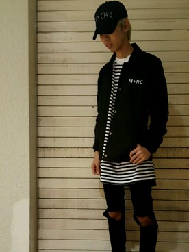 「AZSのアイテム」を使った、にしおさん（メンズ・180cm）の秋コーディネート