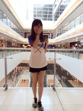 「Nike flyknit」｜「アイテム（Tシャツ/カットソー）」を使った、sandykokoさん（レディース・165cm）の夏コーディネート