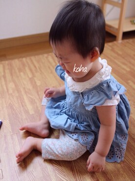 「ドラフトGAP」｜「アイテム（チュニック）」を使った、a__yaさん（キッズ・70cm）の夏コーディネート
