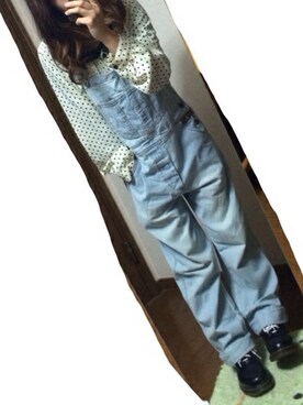 「tiptop（ティップトップ）のアイテム（オールインワン・サロペット）」を使った、てぃさん（レディース・152cm）の春コーディネート