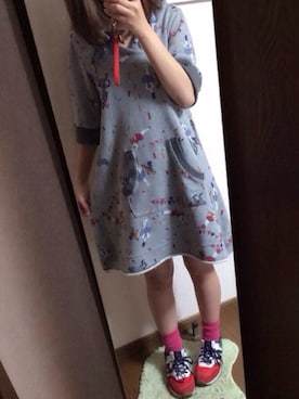 「アイテム（ワンピース/ドレス）」を使った、てぃさん（レディース・152cm）の春コーディネート