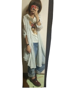 「Dr. Martens（ドクターマーチン）のDr.Martens (ドクターマーチン)/1461 3EYE GIBSON SHOES（その他シューズ）」を使った、てぃさん（レディース・152cm）の秋コーディネート