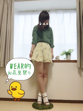 「wear的お花見祭り」｜かおめろ♩さん（レディース・154cm）の春コーディネート