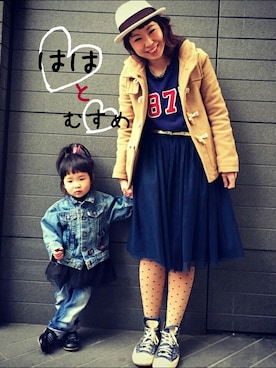 「babygap」｜「アイテム（バレエシューズ）」を使った、みっちゃんさん（キッズ・90cm）の春コーディネート