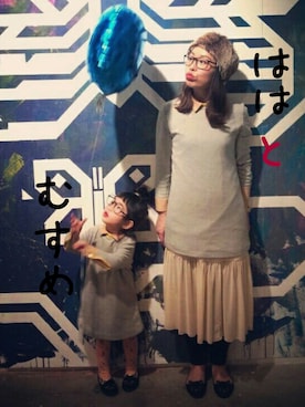 「ハグマグ」｜「アイテム（ワンピース/ドレス）」を使った、みっちゃんさん（キッズ・90cm）の秋コーディネート