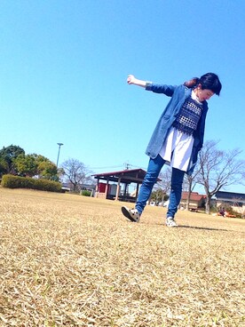 「青空」｜「アイテム（その他）」を使った、maikoさん（レディース・152cm）の春コーディネート