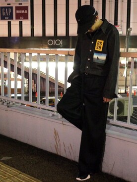 「RickOwens×adidas」｜「アイテム（帽子）」を使った、TAKAさん（メンズ・180cm）の秋コーディネート